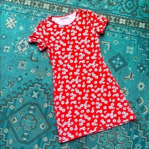 Reformation Red Flower Mini Dress S